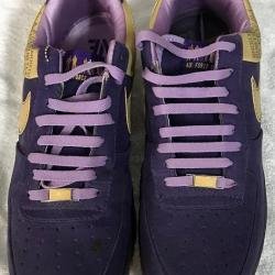 Purple and Gold NIKE Basketball Shoes