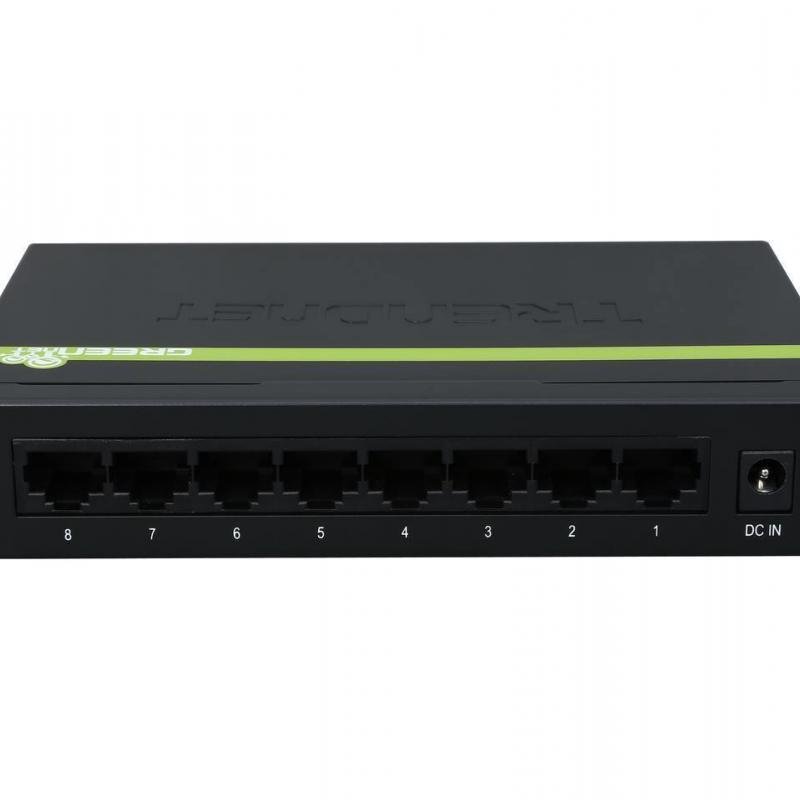 TRENDnet 8-Port Unmanaged Gigabit GREENnet Desktop Metal Switch, Ethernet Splitter