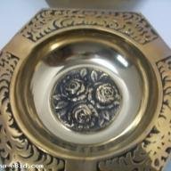 Vintage Solid Brass Ash Tray Set