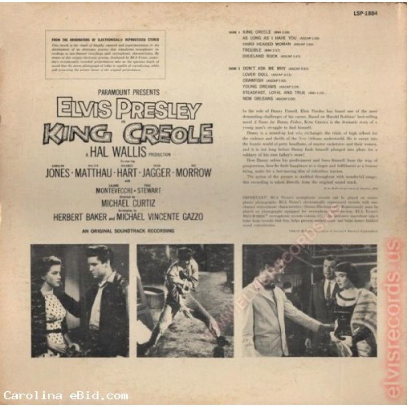 Elvis Presley King Creole LP