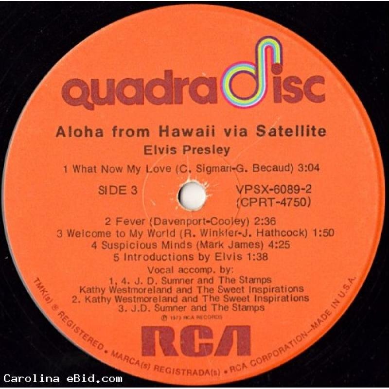 Elvis Presley 2 RARE record albums LP Aloha from Hawaii